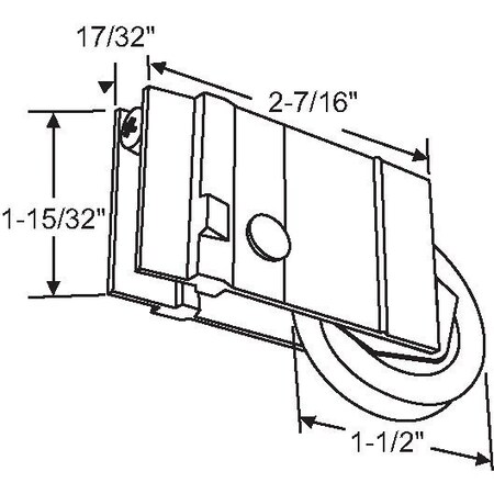 Strybuc Patio Door Roller Assembly 9-364S
